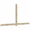 Ekena Millwork Eugene Rough Sawn Timber Gable Bracket, Douglas Fir, 108"W x 54"H x 2"D x 4"F, 12/12 Pitch GBW108X54X0204EUG00RDF - alternate 5